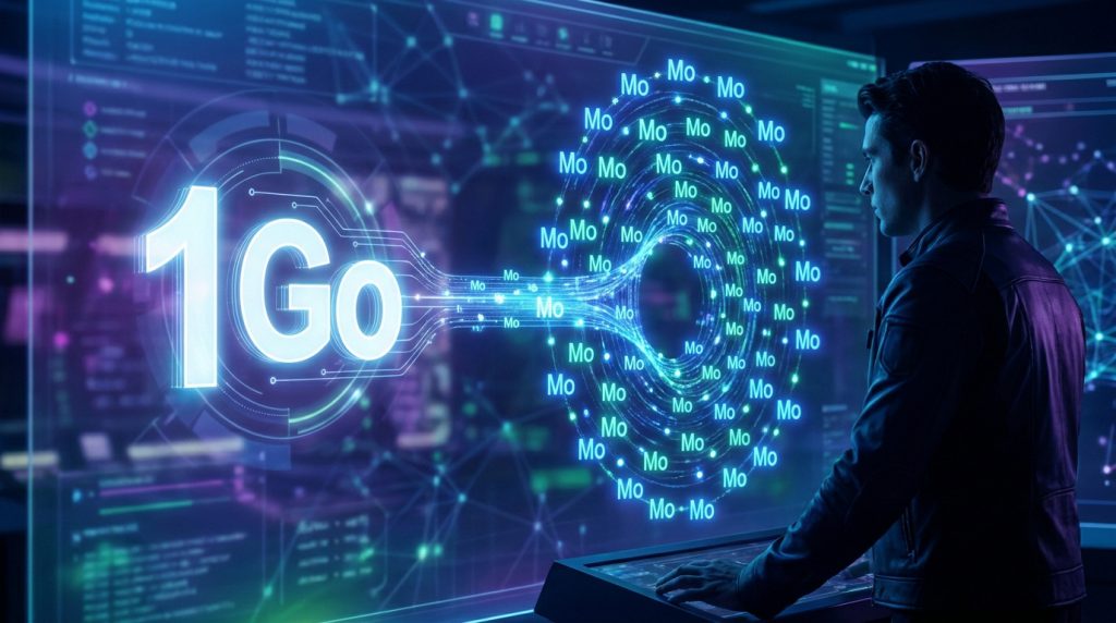 Combien de mo 1 go | Guide et calcul facile en 2026
